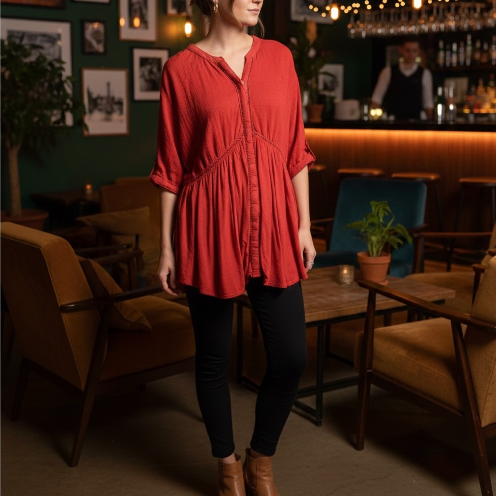 Anthropologie Akemi + Kin Boho Slouch Tunic